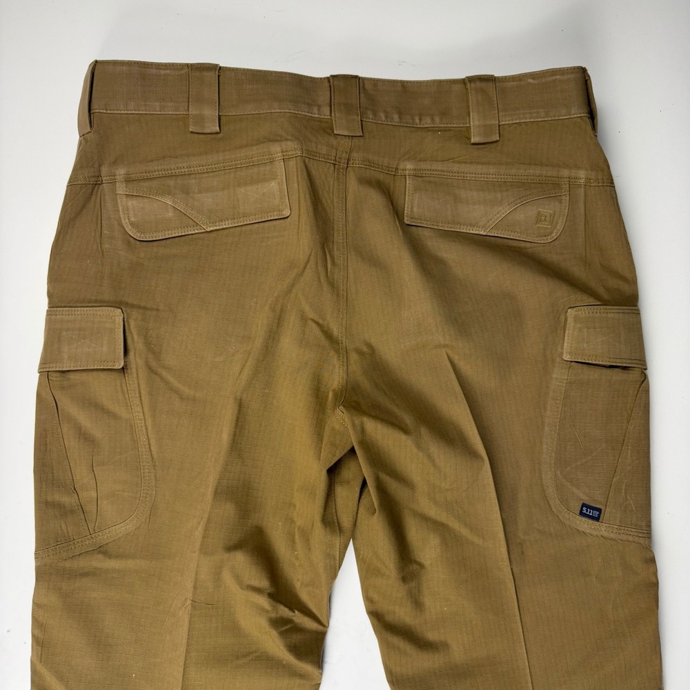 5.11 Tactical Series Cargo Pants Brown Ripstop Mens 38x30 Utility Workwear - Picture 9 of 11